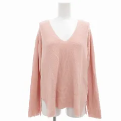 アダムエロペ Adam et Rope' セーター ニット プルオーバー Vネック 畦編み F ピンク /UD