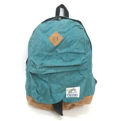 K■コールマン/coleman ボトムレザー調 リュック デイパック 緑 BAG 兼用■7【中古】