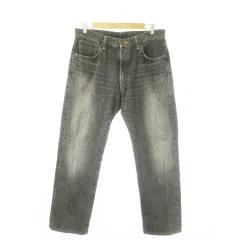 エドウィン EDWIN 505X デニムパンツ ジーンズ ストレート ウォッシュ加工 赤耳 セルビッチ W34 グレー /AO25 ■GY12