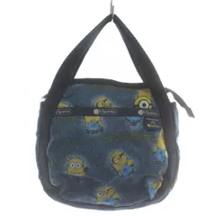 レスポートサック LesportSAC ミニオンズ minions コラボ ハンドバッグ ミニ ロゴ 総柄 紺 ネイビー /XZ ■GY18