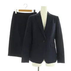 ユナイテッドアローズ UNITED ARROWS スーツ セットアップ上下 ウールテーラードジャケット ロングスカート 34 ネイビー /MY ■OS