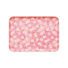 タツクラフト 友禅和紙 トレー M 33cm 桜 雪うさぎ 食洗機対応 トレイ お盆 おしゃれ プラスチック 大 小 大きい 深い 四角 長方形 洋風 和風 和モダン インテリア 白 ランチョンマット 子供用 布 洗える 防水 撥水 子供 給食 国産 和雑 1