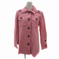 マークバイマークジェイコブス MARC by MARC JACOBS ミリタリーシャツジャケット ミドル丈 無地 麻 リネン混 4 M ピンク /YS2 ■GY53のサムネイル
