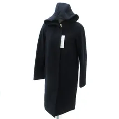 トゥモローランドコレクション TOMORROWLAND collection フーデッドコート ウール 36 紺 ネイビー ロング丈 13-08-65-08301HN /YS9 ■GY61