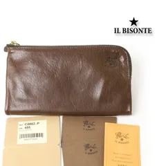 新品 IL BISONTE イルビゾンテ VACCHETTA L字ジップ 長財布 二つ折り長財布 Wファスナー ハーフラウンドファスナー 二つ折り 長財布 メンズ レディース カーフスキン 本革 牛革 イタリアンレザー # 301