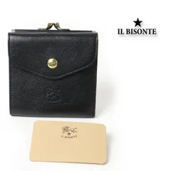 新品 IL BISONTE イルビゾンテ がま口小銭入れ付 二つ折り財布 コンパクト財布  # 308a