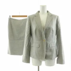マックスマーラ MAX MARA シングルスーツ セットアップ 2点セット 上下 タイトスカート テーラードジャケット ひざ丈 絹 シルク混 36 ライトグレー 11011721 /NQ ■MUのサムネイル