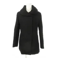 ユナイテッドアローズ UNITED ARROWS ダウンジャケット ミドル丈 ジップアップ ブークレ 38 M 黒 ブラック /MN2のサムネイル