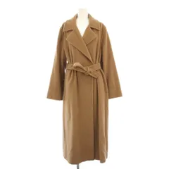マックスマーラ MAX MARA ガウンコート チェスターコート ロング アンゴラ混 42 茶 /KH