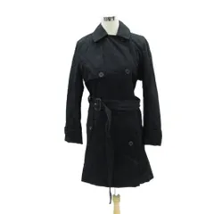 ギャップ GAP トレンチコート スプリングコート ロング丈 L 黒 ブラック /SM9 ■GY58