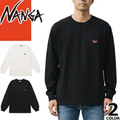 ナンガ NANGA Tシャツ 長袖 ロンT エコハイブリッド ボックスロゴ エンブロイダリー ロングスリーブTシャツ メンズ 2026年春夏新作 アウトドア 黒 ブラック ECO HYBRID BOX LOGO EMBROIDERY L/S TEE