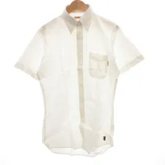 ミキハウス mikihouse ボタンダウンシャツ 半袖 胸ポケット L 白 ホワイト /JS ■GY61