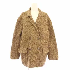 スナイデル SNIDEL ニットジャケット テーラード アウター ダブル ワンカラー F 茶 ブラウン SWNJ245238 /BB