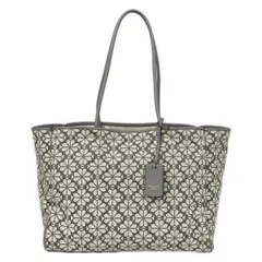 ケイトスペード トートバッグ美品  スペード フラワー ジャカード ラージ エブリシング トート KK609 グレー×アイボリー 花柄 レザー