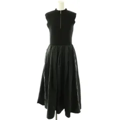 セルフォード CELFORD ハーフジップニットドッキングワンピース ノースリーブ 38 ブラック /ES ■OS