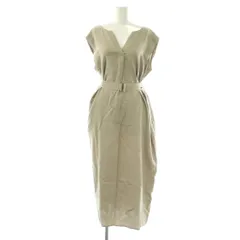 ロッソ ROSSO アーバンリサーチ ウエストマークリネンワンピース ロング ノースリーブ F グレー /HK ■OS