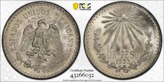 1944年 メキシコ 1ペソ PCGSMS66 - メルカリ