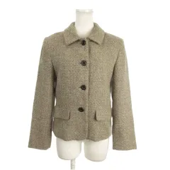 ボールジー BALLSEY トゥモローランド ツイードジャケット ステンカラー ウール グレー 茶 ブラウン 長袖 /AH30 ■GY58