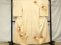 平和屋着物■訪問着　枝花文　暈し染め　金彩　正絹　逸品　CABC0369ev