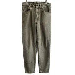 90's vintage ビンテージ USA製 Levi's リーバイス 550 先染め デニムパンツ コットンパンツ グリーン系 32×32 No.M432