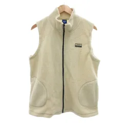 アウトドアプロダクツ OUTDOOR PRODUCTS タグ付き ベスト フリース LL ジップアップ スタンドカラー ワンポイント アイボリー /NU ■GY60
