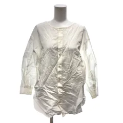 ビーミングバイビームス B:MING LIFE STORE by BEAMS シャツ S 白 ホワイト ノーカラー 長袖 無地 /TZ ■GY60