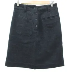 マーガレットハウエル MHL. フレアスカート ミモレ丈 2 M 黒 ブラック /SY38 ■GY61