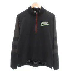 ナイキ NIKE ワイルドラン ミッドレイヤー トレーナー ランニングウェア 裏起毛 ハーフジップ L 黒 ブラック /YJ ■GY60