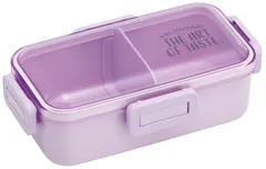 【特価セール】スケーター(Skater) 弁当箱 530ml 1段 女性 日本製 汁漏れしにくい4点ロック ランチボックス 食洗機対応 レンジ対応 ニュアンスカラー パープル PFLB6AG-A