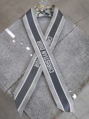 Christian Dior ミッツァ グレー スカーフ ボウタイ クリスチャン