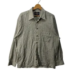 Dickies ディッキーズ チェック柄 ネルシャツ 長袖 シャツ Mサイズ アイボリー