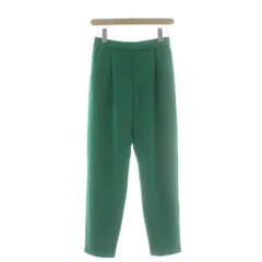 グリーンレーベルリラクシング ユナイテッドアローズ green label relaxing パンツ 36 グリーン タック入り ウエストゴム テーパード 長ズボン フルレングス /GR ■GY58