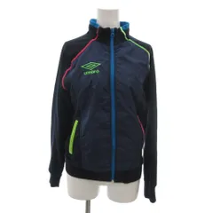 アンブロ UMBRO ジャージ トレーニングウェア 150 紺 ネイビー 長袖 スタンドカラー ロゴプリント /KR ■GY60