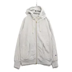 【中古A】CHAMPION チャンピオン XL メンズ パーカー REVERSE WEAVE ZIP HOODED SWEAT SHIRT リバースウィーブ C8-Y102 グレー 中古A 古着