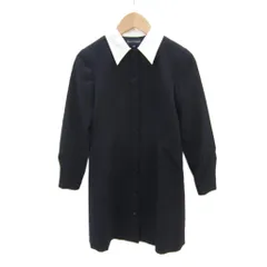 ラルフローレン RALPH LAUREN ワンピース 140cm ネイビー 紺 白襟 長袖 ボタンダウン /SY33 ■GY58 女の子