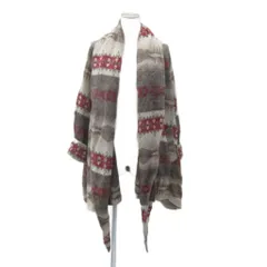 ジャーナルスタンダードレサージュ journal standard L'essage カーディガン ロング丈 ブラウン ネイティブ柄 ショールカラー 前開き /SY5 ■GY58