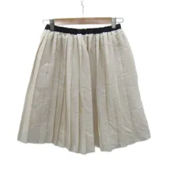 ユナイテッドアローズ UNITED ARROWS プリーツスカート ひざ丈 36 S ホワイト 白 /SY16 ■GY58
