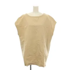 ノーブル NOBLE トレーナー ノースリーブ F ベージュ 無地 ラウンドネック 半袖 /LP ■GY58