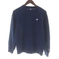 チャンピオン CHAMPION スウェット トレーナー 160cm 紺 ネイビー ラウンドネック 長袖 ロゴ刺繍 /KW ■GY58