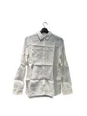 ラコステ LACOSTE リネンシャツ カジュアル 長袖 36 白 ホワイト ■GY58