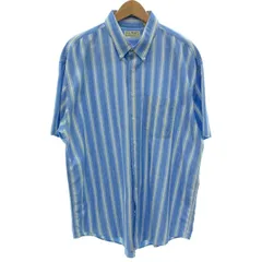L.L.Bean　ストライプシャツ　90s vintage　90年代　OLD　半袖　トップス　ボタンダウン　胸ポケット　オーバーサイズ　アウトドア　古着　/1150