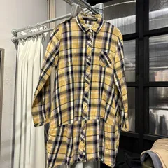 ⑯　ハートマーケット Heart market　チェック　黄色　イエロー　からし色　マスタード　YELLOW　お呼ばれ　デート　オフィスカジュアル　食事会　ブラウス シャツ トップス　レディース　blouse　shirt　Tops　ladies