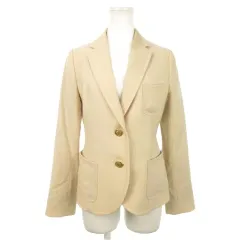 トミーヒルフィガー TOMMY HILFIGER ジャケット M ベージュ 長袖 テーラードカラー シングルブレスト 金ボタン /AH24 ■GY60