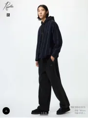 ユニクロ x ニードルズ コラボ フリース ワイド パンツ ブラック XXXXL 4XL
