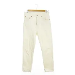 リーバイスプレミアム Levis PReMIUM 501 ジーンズ ボタンフライ ビッグE W28 白 ホワイト 無地 テーパード ストレッチ /AH32 ■GY61