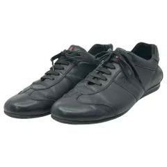 PRADA(プラダ) Low-Profile Leather Sneakers 薄底 レザー スニーカー 45(28.5cm~29cm程度) ブラック
