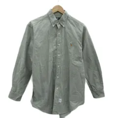 ポロ バイ ラルフローレン Polo by Ralph Lauren カジュアルシャツ 16-33 XL グレー 長袖 ボタンダウン ロゴ刺繍 /YS6 ■GY61