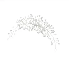 花嫁 ヘアアクセサリー ヘッドドレス パール 小花 リーフ カチューシャ 結婚式 二次会 発表会 入学式 フラワー ビジュー 髪飾り ヘッド ドレス パーティ クリスタル レディース 手作り 披露宴 ブライダル ウェディング 花かんむり 花冠 リボン [無し]