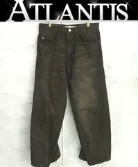 【広尾店】ネヴァーフォーゲット NVRFRGT 3Dツイステッドワイドレッグジーンズ MUD FADED BLACK コットン100% size:2 【18361】