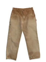 【お得なクーポン配布中!】 US企画 カーハート ウォッシュド ダック ペインター パンツ メンズ 34 32 / ワーク ストレート ヘビーウェイト ボトムス ブラウン シンプル